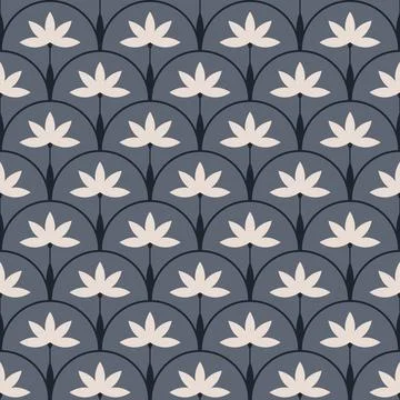 Simple lotus pattern Illustrazione stock