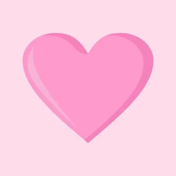 Simple Love Heart Pink Vector Illustration Graphic 库存插图