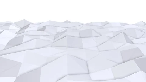 Simple low poly 3D surface as psychedelic background. Soft geometric low poly Stock Footage