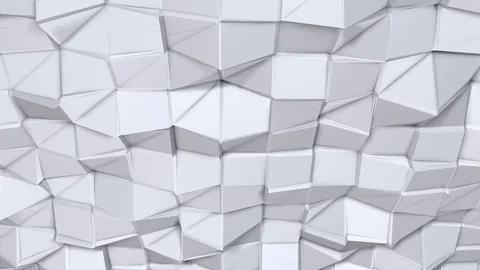 Simple low poly 3D surface as sci-fi background. Soft geometric low poly Stock Footage