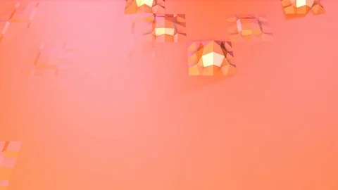 Simple low poly 3D surface as fantasy background. Soft geometric low poly motion Stock Footage