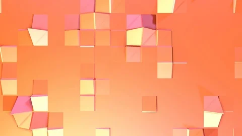 Simple low poly 3D surface as fractal background. Soft geometric low poly motion Stock Footage