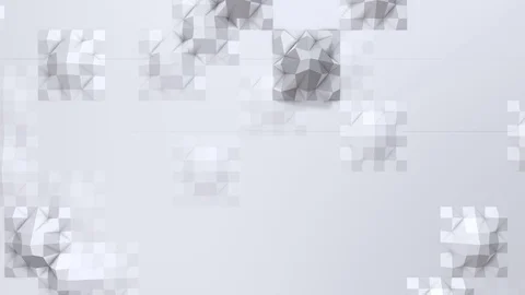 Simple low poly 3D surface as stylish 3D background. Soft geometric low poly Stock Footage