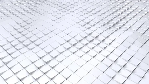 Simple low poly 3D wavy surface as technology background. Soft geometric low Stock Footage