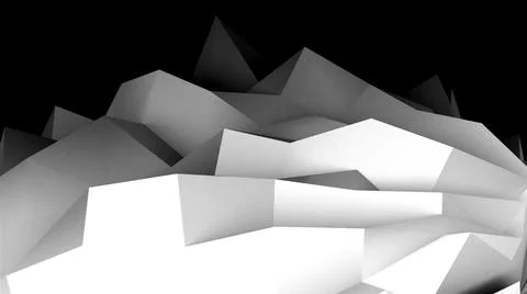 Simple low polygonal surface with edges, computer generated modern abstract イラスト素材