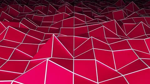 Simple low polygonal surface with edges, computer generated modern abstract Stock Illustration