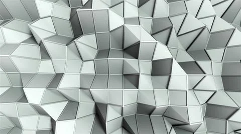 Simple low polygonal surface with edges, computer generated modern abstract Stock Illustration