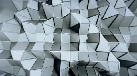 Simple low polygonal surface with edges, computer generated modern abstract Stock Illustration