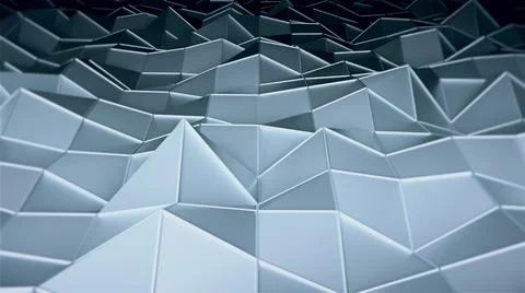 Simple low polygonal surface with edges, computer generated modern abstract Stock Illustration