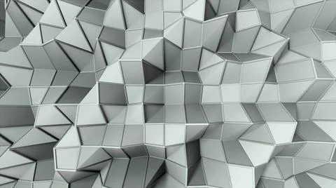 Simple low polygonal surface with edges, computer generated modern abstrac... Stock Photos