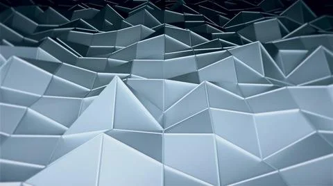 Simple low polygonal surface with edges, computer generated modern abstrac... Stock Photos