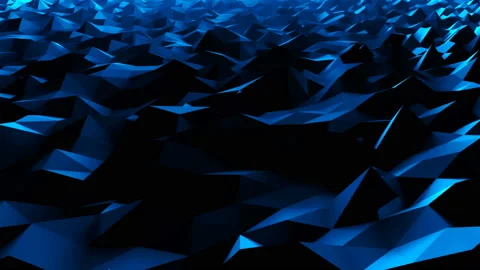 Simple low polygonal surface as sea water, computer generated modern abstract Stock-Footage 100648260