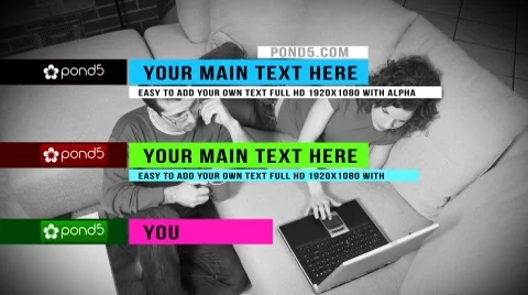 Simple Lower Third After Effects stock