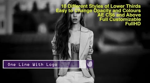 Simple Lower Thirds Pack After Effects stock