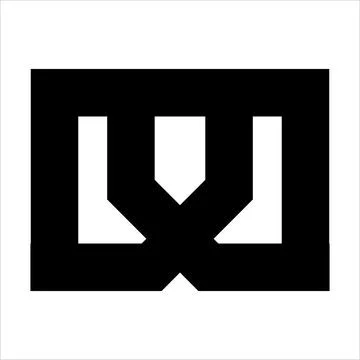 Simple M, DMD, DD, MU initials geometric logo Stock Illustration