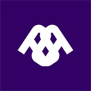 Simple M, MV, MVO, MVA initials geometric relation logo Stock Illustration