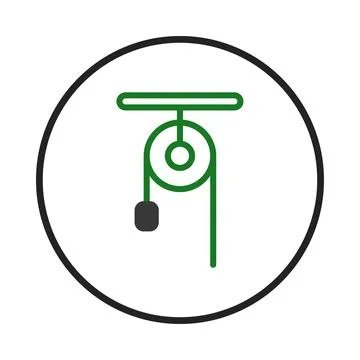 Simple machine illustration showcasing mechanical advantage and the physics.. Stock Illustration