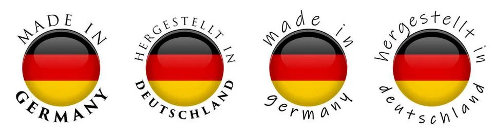 Simple Made in Germany/ Hergestellt in Deutschland (German translation) 3D... Stock Photos