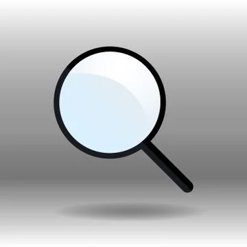 Simple magnifier icon Stock Illustration