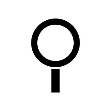 Simple magnifying glass icon. Vector. Illustrazione stock