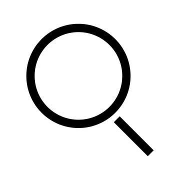 Simple magnifying glass icon. Vector. Stock Illustration