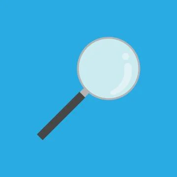 Simple Magnifying Glass Vector Illustration Stock Illustration