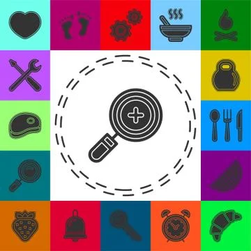Simple Magnifying Glass Zoom Vector Icon Stock Illustration