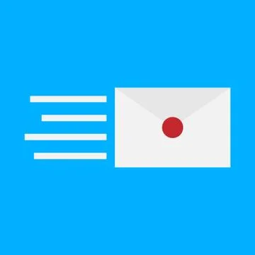 Simple Mail Send Symbol 库存插图