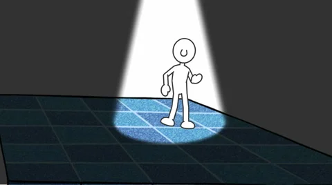 Simple Man, Grabbing the Spotlight:  Looping Video stock 62239998