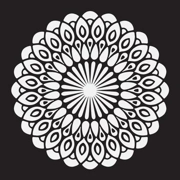 Simple mandala design, geometric patterns Stock Illustration