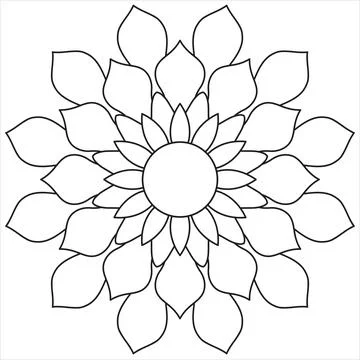 Simple Mandala Design Vector illustration. Stock Illustration