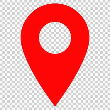 Simple map location pin icon (red) Illustrazione stock