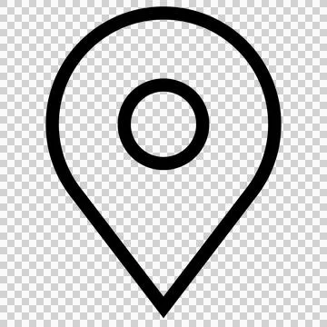 Simple map pin line icon, location concept Stock Illustration