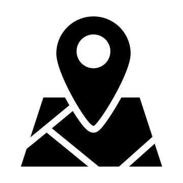 Simple map pin. map marker pointer icon 库存插图
