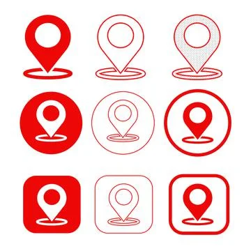 Simple map pointer gps icon sign design Stockillustratie