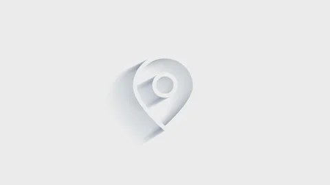 Simple marker icon. White icon with shadow on transparent background. Stock Footage 151519731