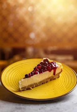 Simple mascarpone cheesecake Stock Photos