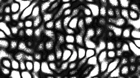 Simple Mask of Organic Voronoi Blobs Interacting Noise Mesh Stock Footage 139714752