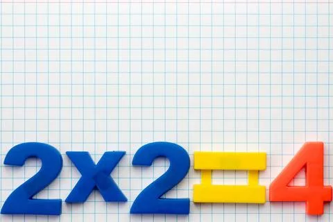 Simple math formula Simple math formula on squared paper background Copyri... Stock Photos