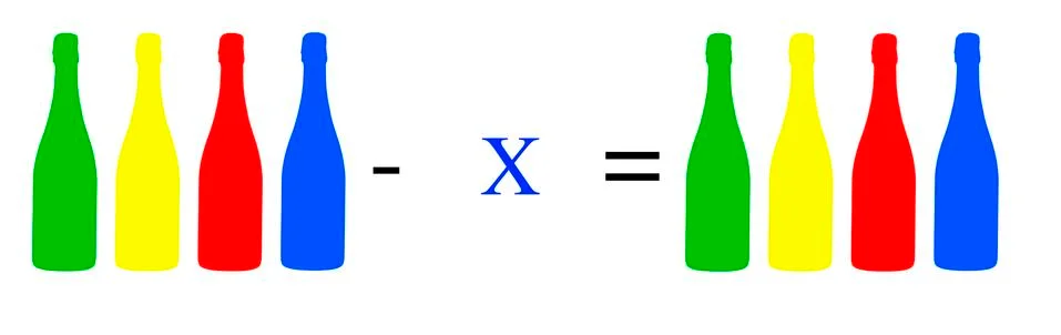 Simple math problems and exercises with objects 스톡 일러스트