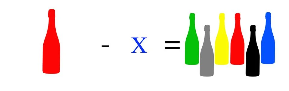 Simple math problems and exercises with objects 스톡 사진