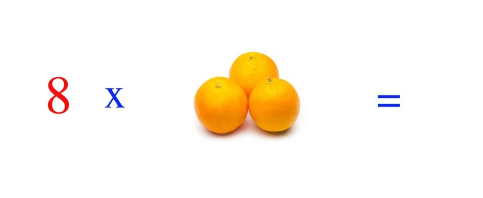 Simple math problems and mathematical and arithmetic calculation Stock Photos