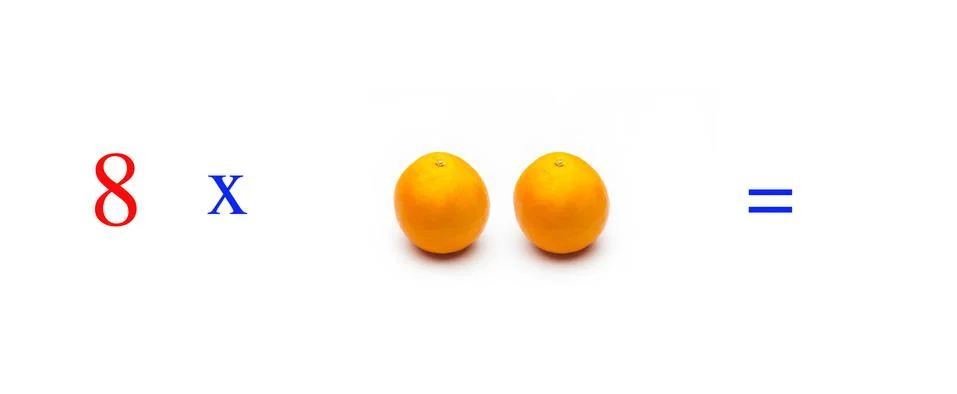 Simple math problems and mathematical and arithmetic calculation Stock Photos