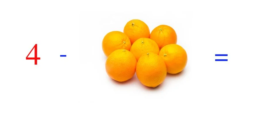 Simple math problems and mathematical and arithmetic calculation Stock Photos