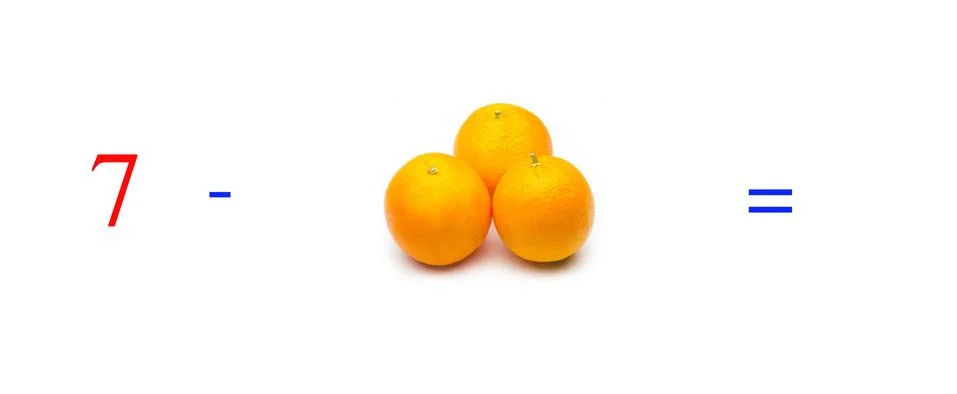 Simple math problems and mathematical and arithmetic calculation Stock Photos