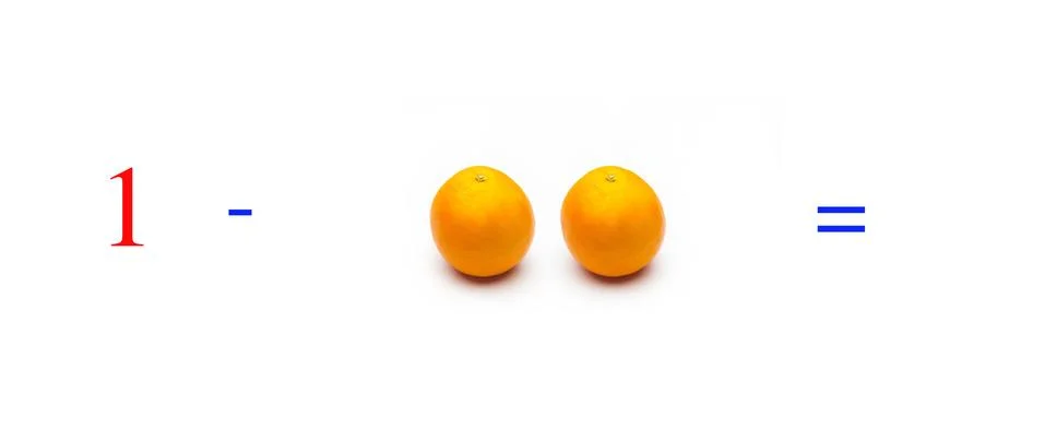 Simple math problems and mathematical and arithmetic calculation Stock Photos
