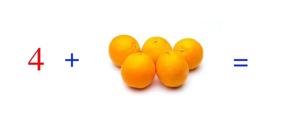 Simple math problems and mathematical and arithmetic calculation Stock Photos