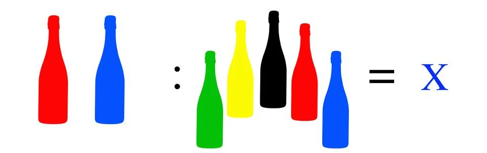 Simple mathematical and arithmetic calculation exercises Stock Illustration