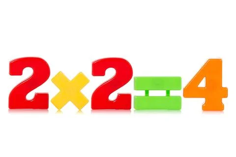Simple mathematical formula on white Simple mathematical formula, from a c... Stock Photos