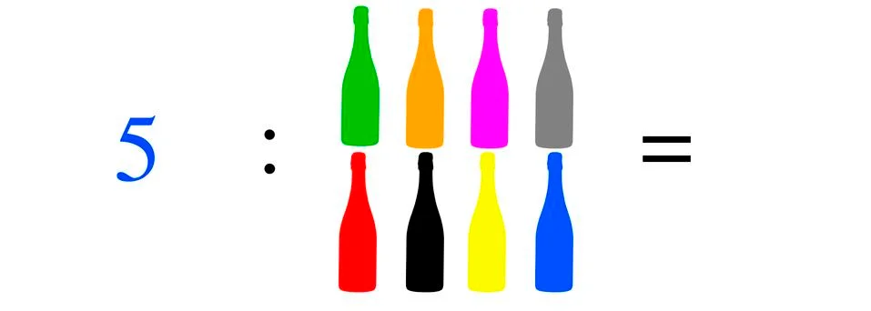 Simple mathematical problems, addition, subtraction, multiplication and divis イラスト素材